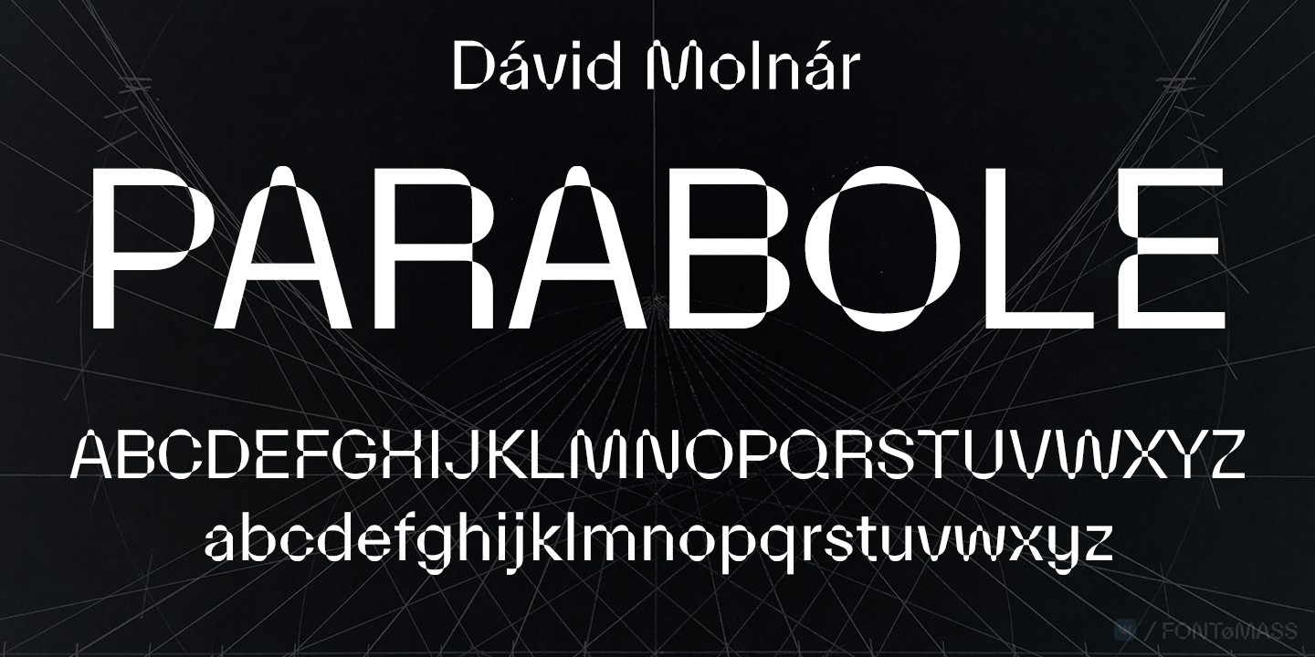Przykład czcionki Parabole
